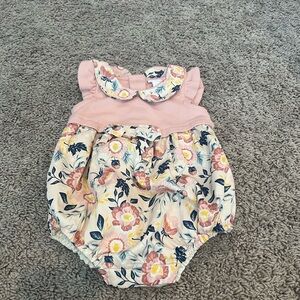 Tommy Bahama Pink flower pattern baby girl outfit 6-9 months